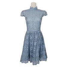 Alice + Olivia Maureen Lace Dress Light Blue Sz 4
