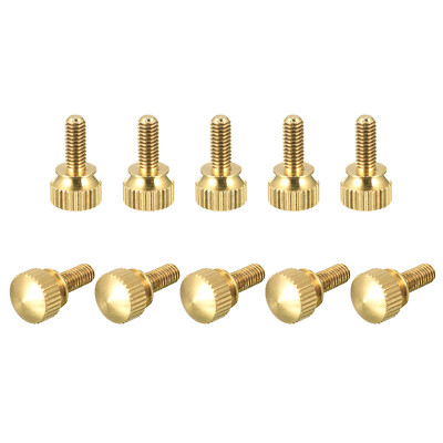 10Stk Rändel Schrauben M4x10mm Messing Schulter Stufengriffknöpfe Befestigung