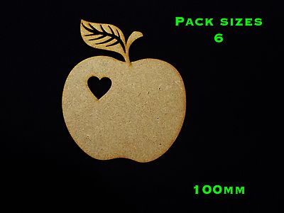Pack of 6 100mm APPLES Need FREE holes JUST ASK Teacher Sign Christmas tree #07
