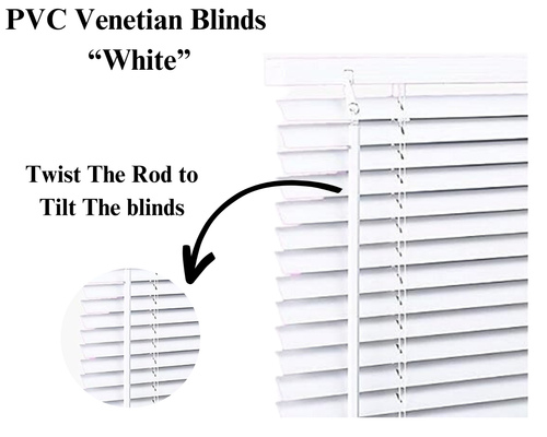 PVC Venetian Blinds Easy Fit Trimmable Home Office Window Blind Size & Colors UK - Picture 8 of 34