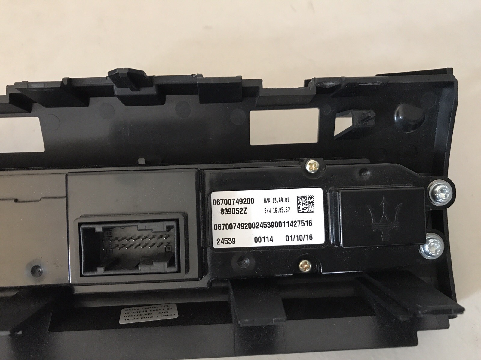 2016-2017 MASERATI GHIBLI HEATER A/C CLIMATE CONTROL PANEL OEM 06700749200