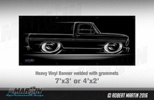 BIG BANNER  67-72 Ford F100 Bumpside Truck 19...