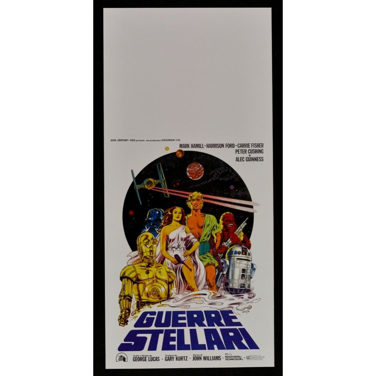 Cartel Guerras de las Galaxias el Imperio Contraataca Mark Hammil Lucas Ford