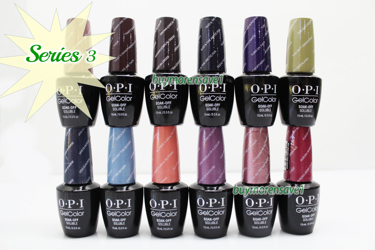 Gel Polish OPI GelColor Soak Off Nail Colours 15ml 0.5oz Choose Any * Series 3-animated-img