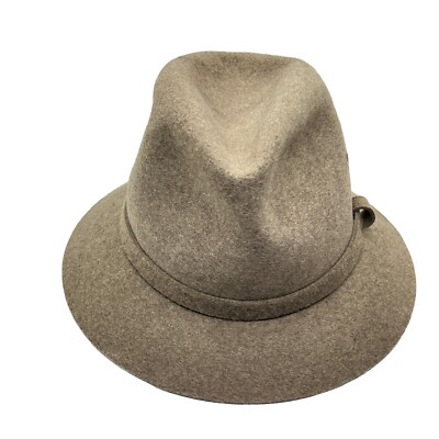 Bianchi Wool Fedora Hat Unisex Men Women Brown Vintage Made  display picture 2