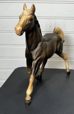 Vintage 8" Collectible Plastic Brown tan Horse marked 658 Hong Kong