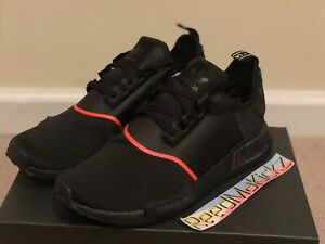 mens nmd black and red