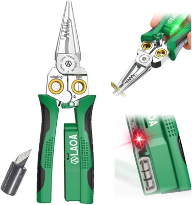 LAOA Wire Strippers with Electricity Measurement Function 8In1 Wire Stripping Pl