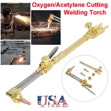 Heavy Duty Oxygen/Acetylene Cutting Welding Torch Kit Set CA1350, 100FC Handle