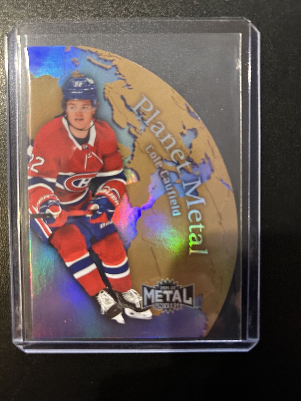 2021-22 Upper Deck Metal Universe Planet Metal Gold COLE CAUFIELD die-cut PM-24