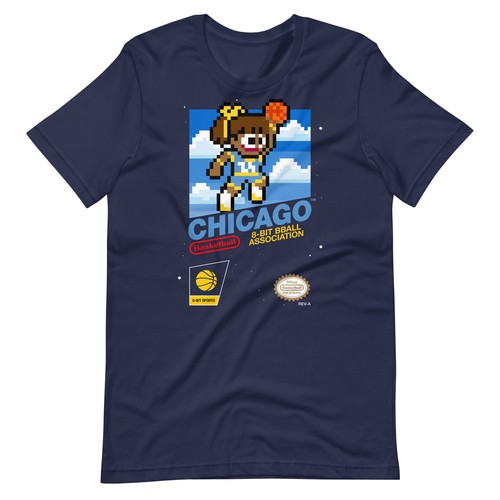 Camiseta deportiva de baloncesto Chicago Sky equipo NES Nintendo vintage de 8 bits retro - Imagen 5 de 13