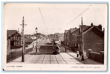 c1940's Lytham Trams Lytham Road South Shore England RPPC Photo Postcard