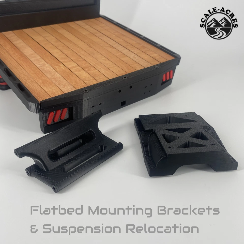 SCX10 III Flat Bed Kit – Scale Crawler Upgrade for Axial body truck Accessories - Image 2 of 4