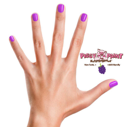 Piggy Paint Scented Nail Polish - Grouchy Grape Kid Friendly and Low Odor 7.4ml - Picture 4 of 6