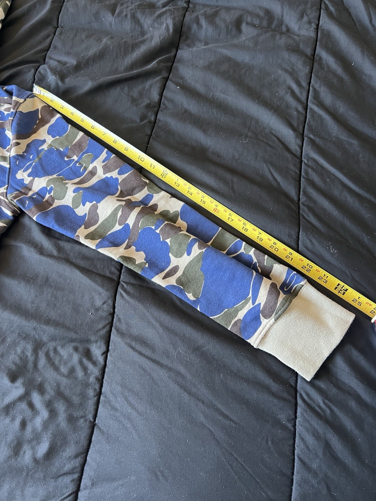 Carhartt Work In Progress Camo Isle Metro Blue Hooded College Sweatshirt Medium image 8