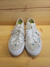 crystal embellished converse shoes Youth size 3