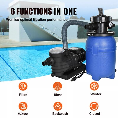 #ad #ad 10in Sand Filter 2640GPH 0.35HP Above Ground Swimming Pool Pump intex compatible $178.99