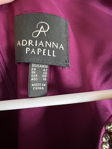 Adrianna Papell Tea Length Magenta Dress - Picture 5 of 13