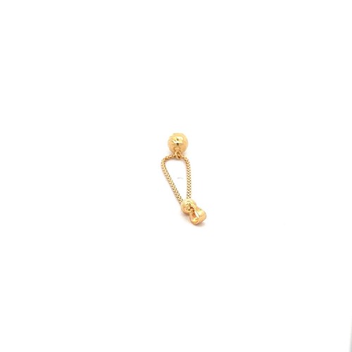 18K Japan Gold Pendant Charm Ball Fine Jewelry 0.92 grams - Picture 4 of 8
