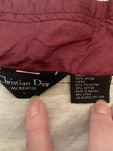 Abito vintage Christian Dior Monsieur 2 pezzi frangivento da uomo taglia large - Foto 11 di 17