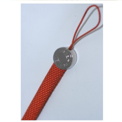 HERMES Paris Mobile Phone Strap Lanyard Orange Sellier Serie Selle