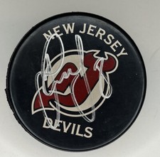 Dainius Zubrus Signed Autographed New Jersey Devils Puck