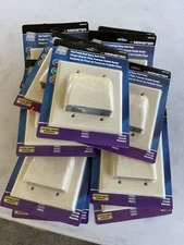 Flat Panel Dual Gang Wall Plate Almond Just Hook It Up NEW Lot of 12