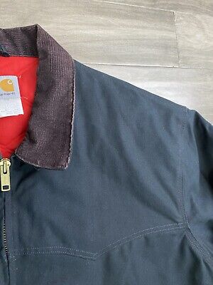 Vintage Carhartt Mens Large Santa Fe Jacket Black Red Vintage Carhartt Mens Large Santa Fe Jacket Black Red