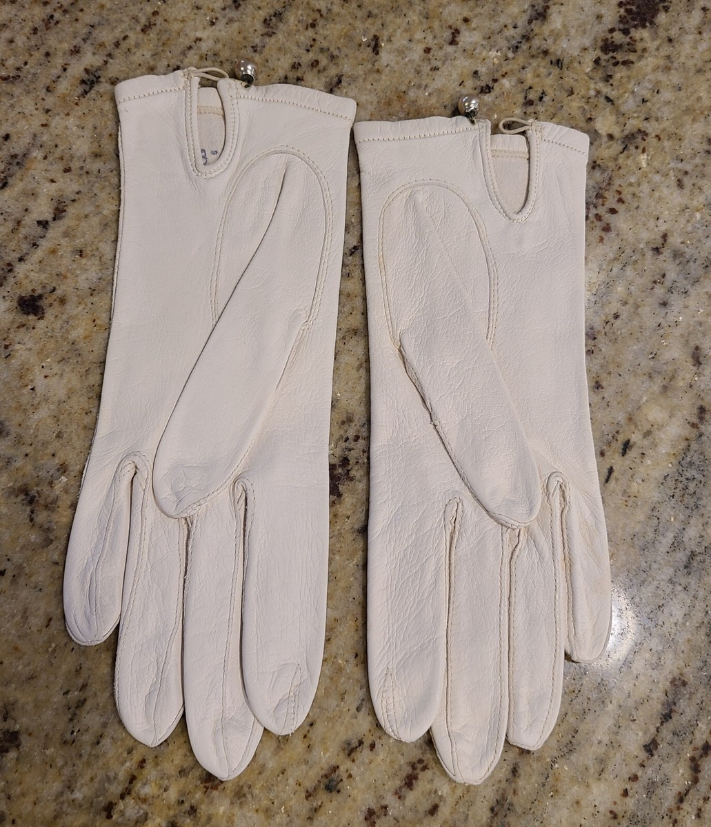 Vintage Size XS-S White Leather Formal 7.5