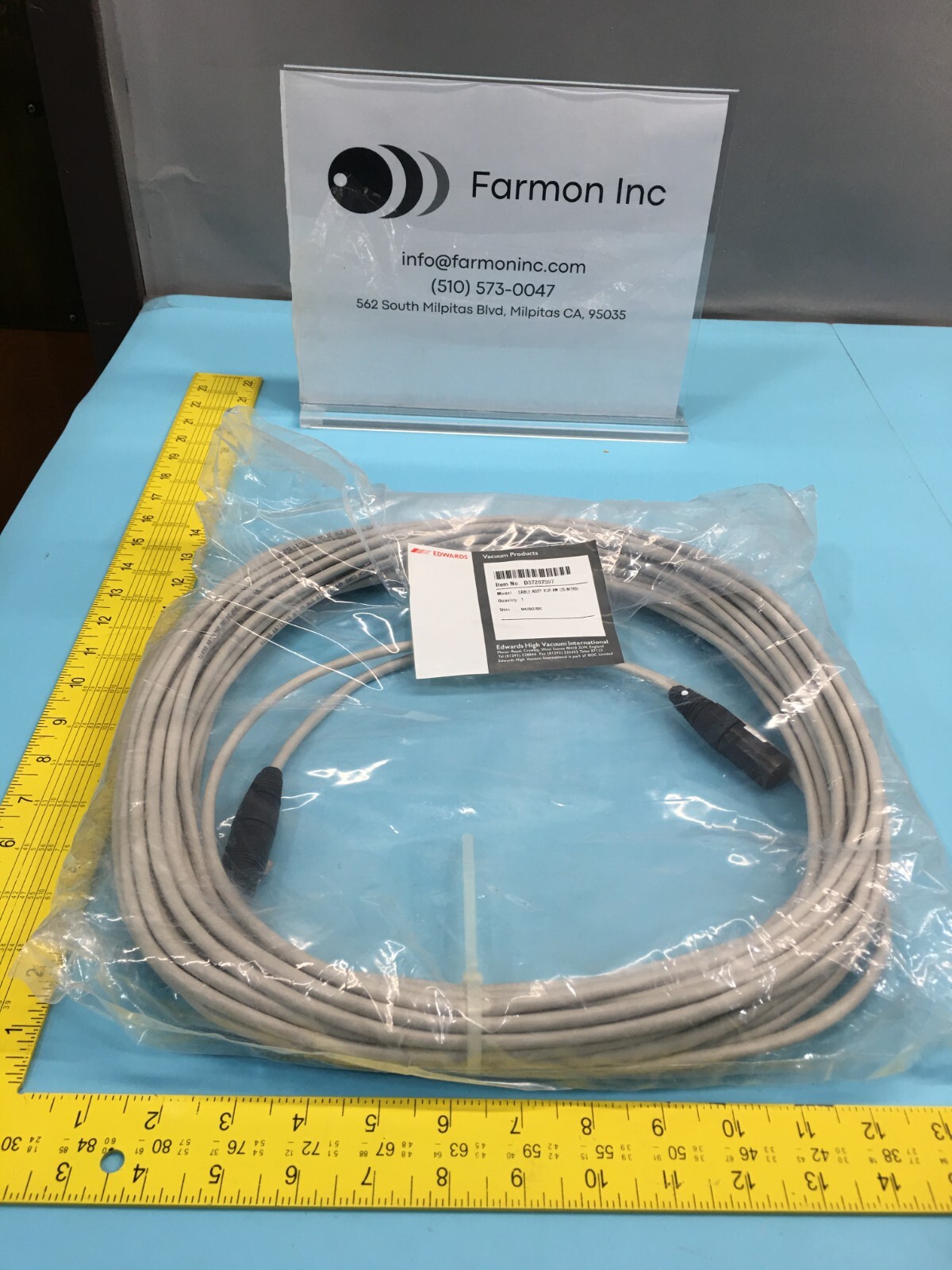 EDWARDS VACUUM PRODUCTS D37207597, CABLE ASSY XLR 4W 25 MTRS, 138301