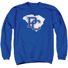 Presbyterian College Adult Crewneck Sweatshirt State Shape, Royal Blue, S-3XL