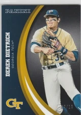 DEREK DIETRICH 2016 GEORGIA TECH COLLEGIATE #28 BLACK PARALLEL SERIAL #'D /10