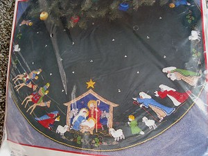 bucilla nativity tree skirt