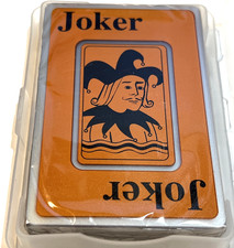 ESTATE SALE - JOKER Playing Cards in Plastic Holder  in Cellophane New Old Stock