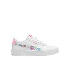 PUMA Carina 3.0 Flower Power Lace Up Youth Girls White Sneakers Casual Shoes 40
