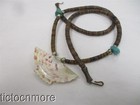 VINTAGE NAVAJO INDIAN STACKED BROWN SHELL HEISHE MOP THUNDERBIRD FETISH NECKLACE — photo 9