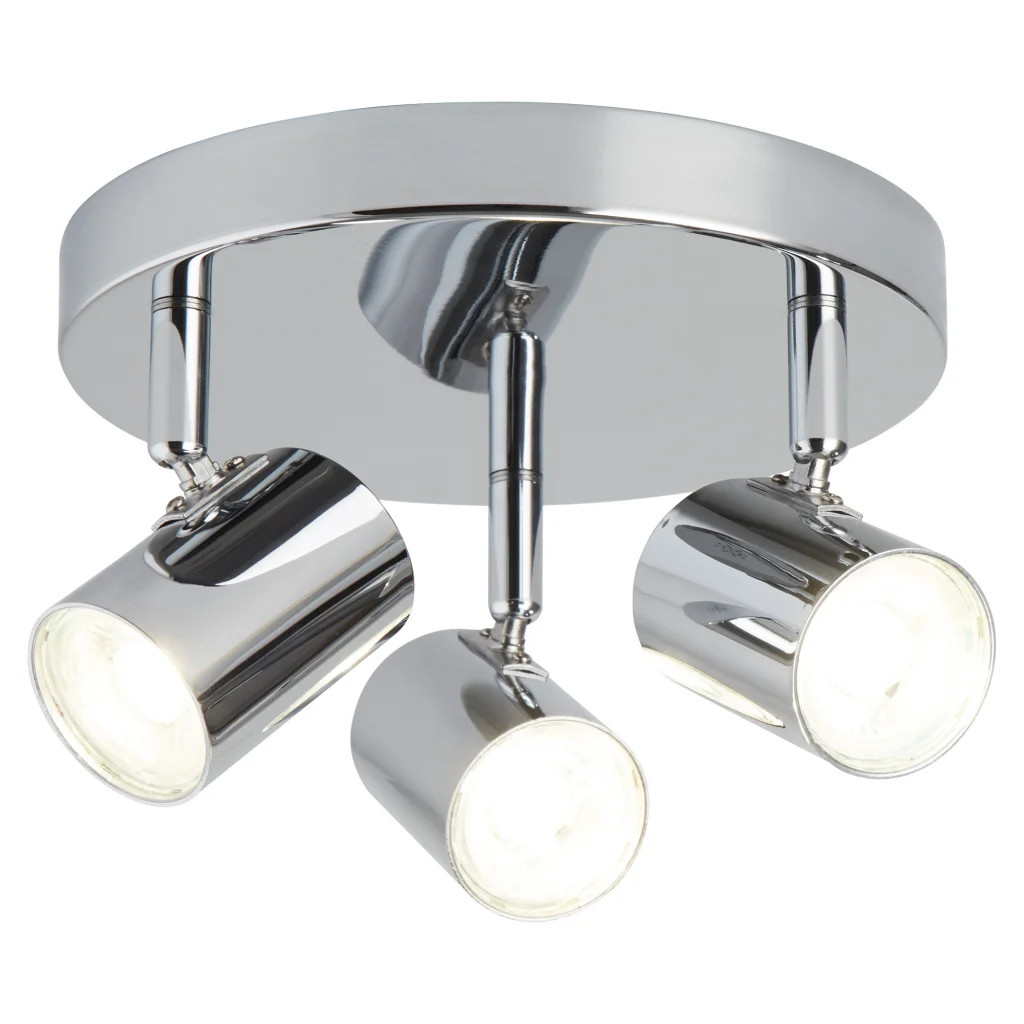 Spot Light Silver Rollo 3 LED Plate Chrome Searchlight 3173CC