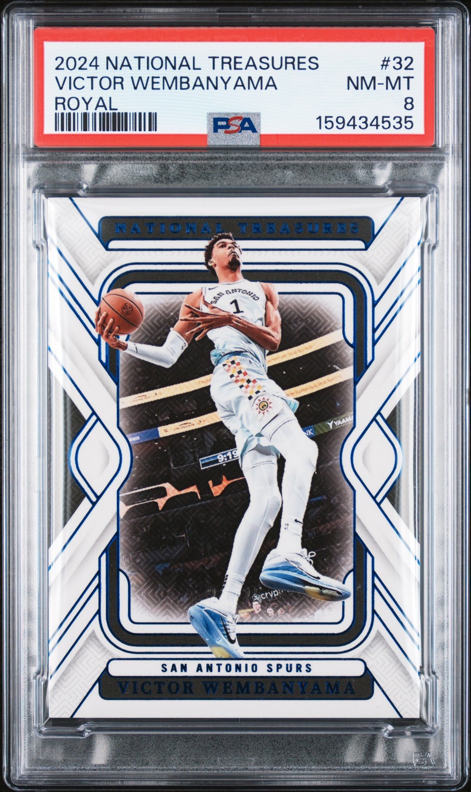2024 NATIONAL TREASURES ROYAL #32 VICTOR WEMBANYAMA 24/25 PSA 8