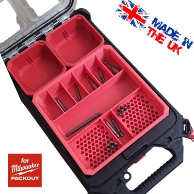 Impact Bithalter Einsatz für Milwaukee PACKOUT Low Profile Organizer