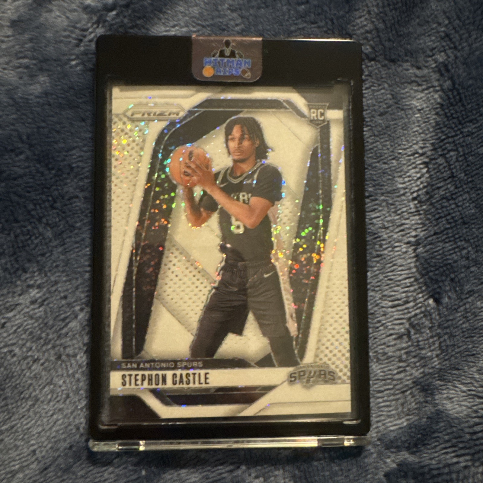 STEPHON CASTLE 2024 Panini Prizm #234 White Sparkle Rookie Spurs RC SP