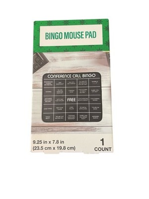 Festive Voice Conference Call  Bingo Mouse Pad  Game 9.25  X 7.8 