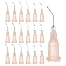 66Pcs 0.5Inch 26Ga 45° Angled Dispensing Needles, Light Brown