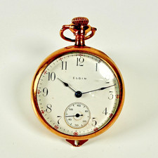 1908 Elgin Ladies Pocket Watch 0 Size Gold Fi...