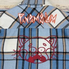 Disney Youth Size 7 / 8 Turning Red "Pandamonium" Plaid Flannel Button Up