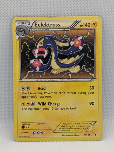 EELEKTROSS 41/101 HOLO R NOBLE VICTORIES POKEMON DAMAGED EELEKTROSS