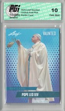 Pope Leo XIV 2025 Leaf Vaunted #V-05 Purple Shimmer 1 of 1 Rookie Card PGI 10