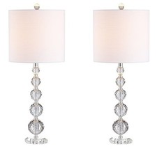 JYL5002A-SET2 Nala 28.5" Crystal Table Lamp Clear/Chrome Set of 2 
