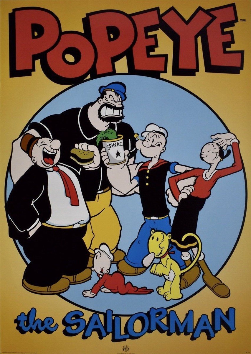 Popeye The Sailor Man 1998 Poster 24 x 34 | eBay