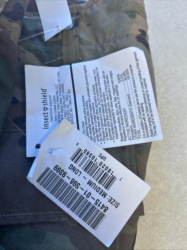 Pantalones de combate del ejército militar de Estados Unidos NSN 8415-01-598-9399 medio largo nuevos con etiquetas - Imagen 5 de 8