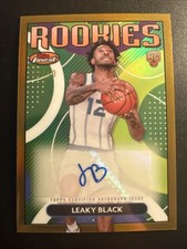 2023 Topps Finest Rookie Gold Refractor Leaky Black #RFA-LB Auto RC /50